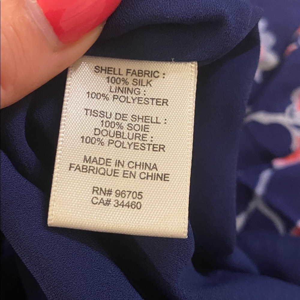 Rebecca Taylor silk Navy Floral Mini Dress size 2 - Picture 9 of 9